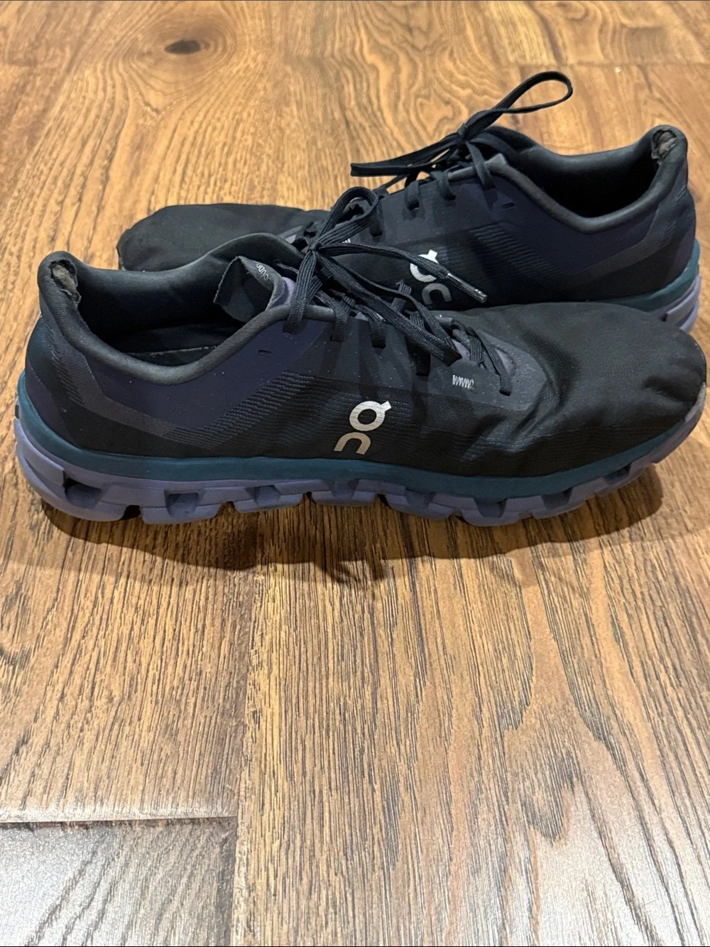 On Running Men's Athletic Shoes in Black and Blue